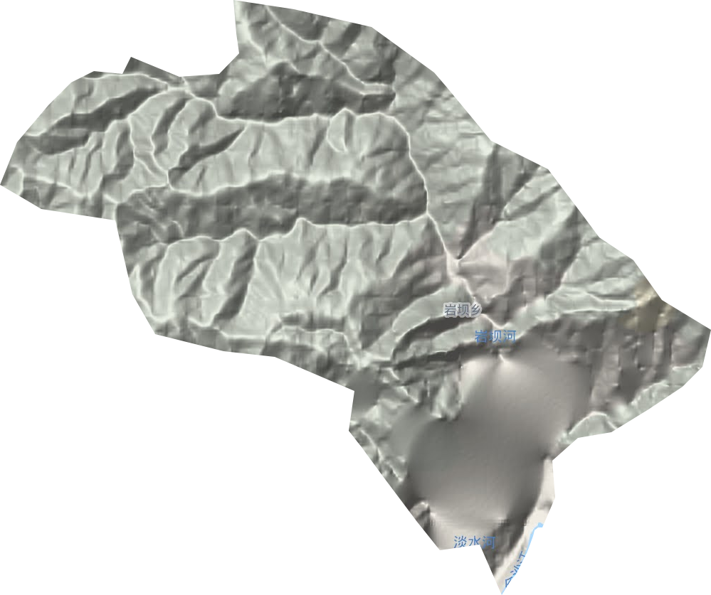 巖壩鄉(xiāng)地形圖