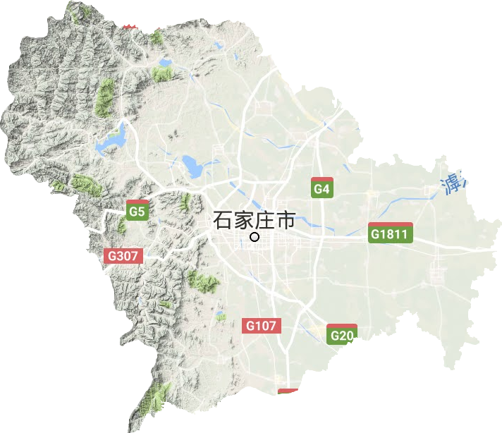 石家莊市地形圖