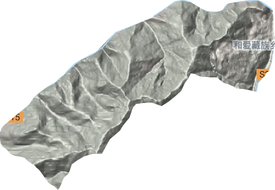 和愛藏族鄉地形圖