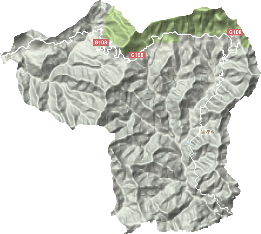 蒲洼鄉(xiāng)地形圖