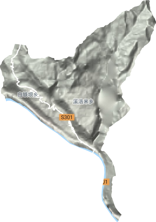溪洛米鄉地形圖