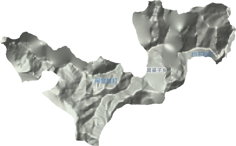 簸箕梁子鄉地形圖