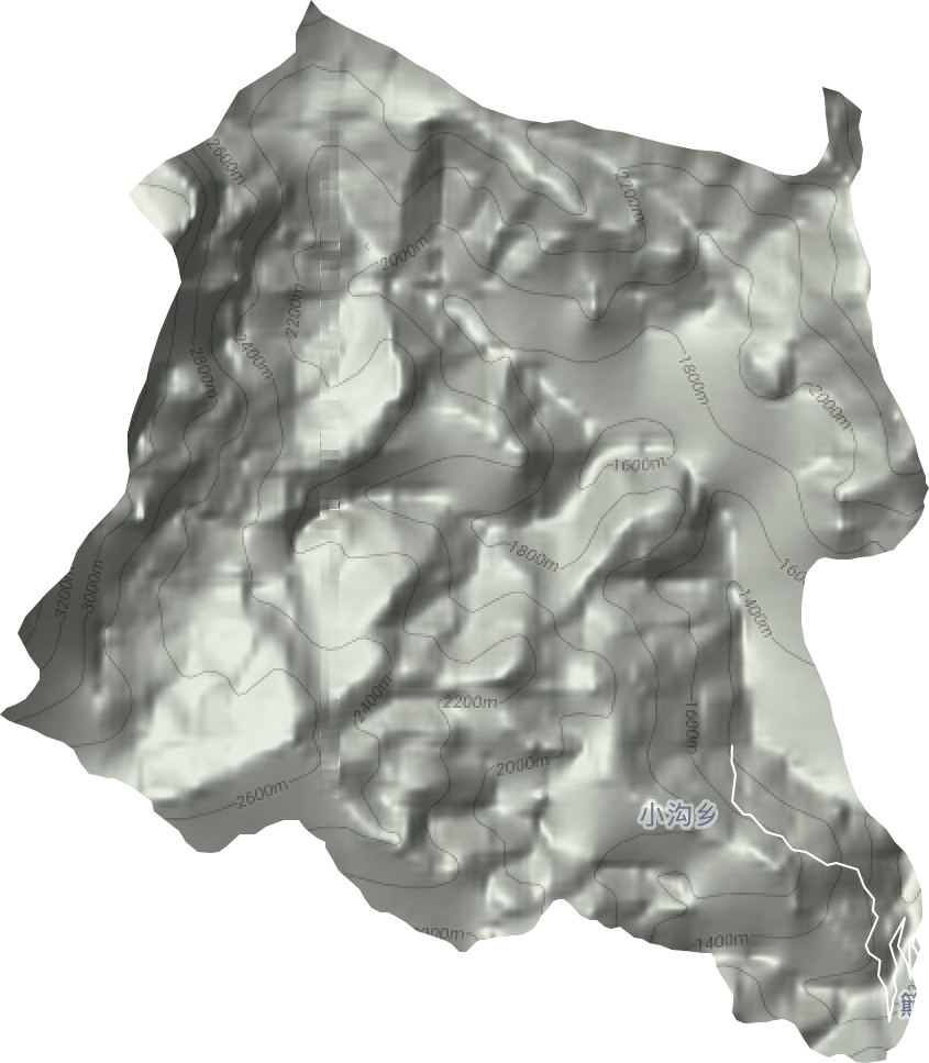 小溝鄉(xiāng)地形圖