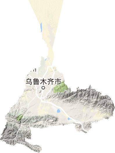 烏魯木齊市地形圖
