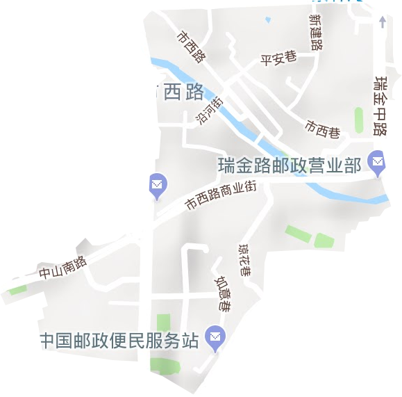 市西社區(qū)服務中心地形圖