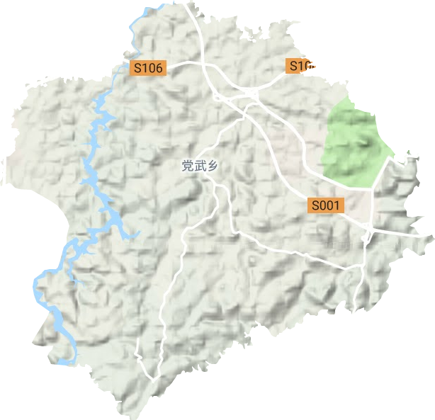 黨武鎮地形圖