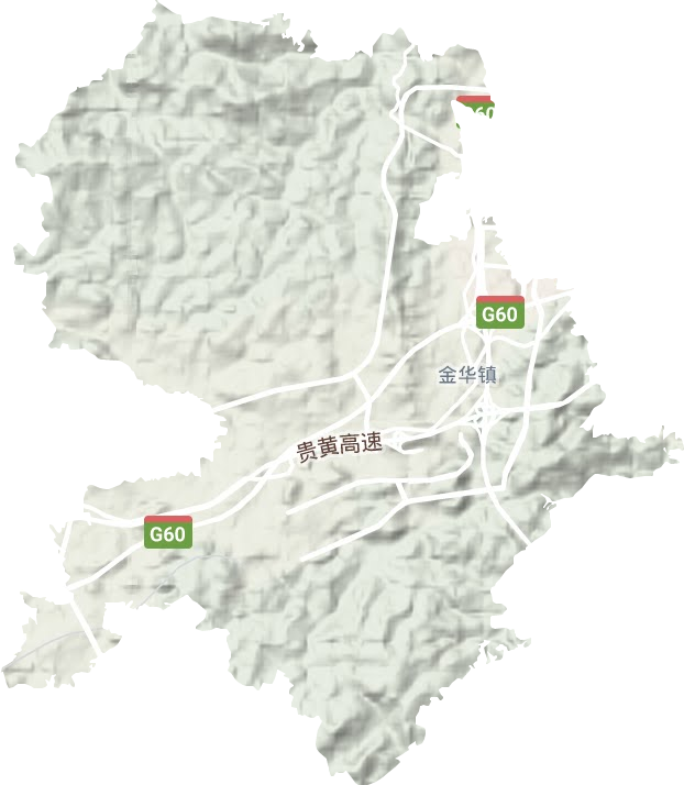 金華鎮(zhèn)地形圖