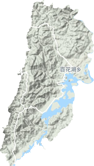 百花湖鄉地形圖