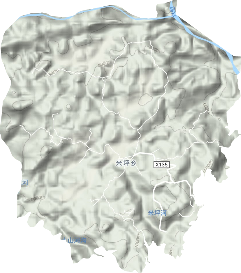 米坪鄉地形圖