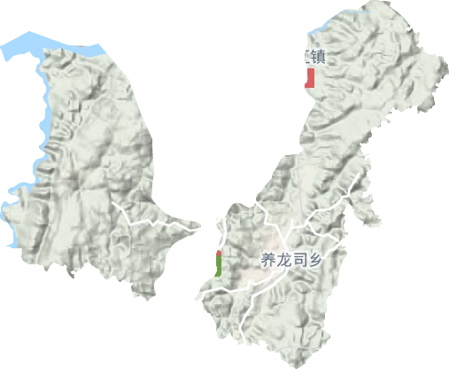 養(yǎng)龍司鎮(zhèn)地形圖