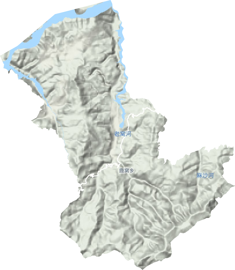 鹿窩鄉(xiāng)地形圖