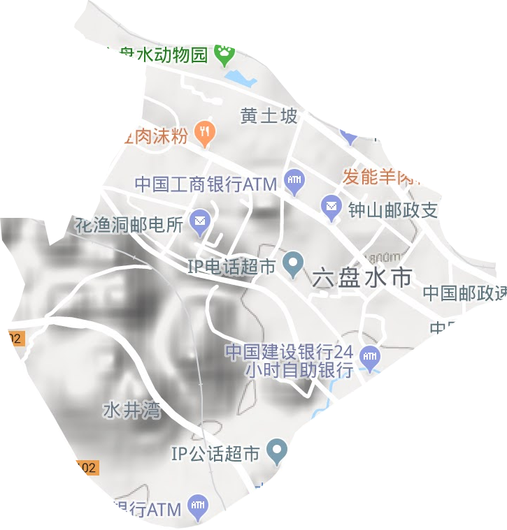 黃土坡街道地形圖