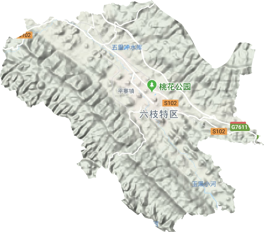 平寨鎮(zhèn)地形圖