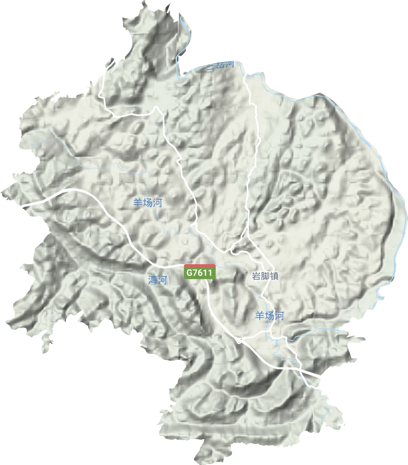 巖腳鎮地形圖