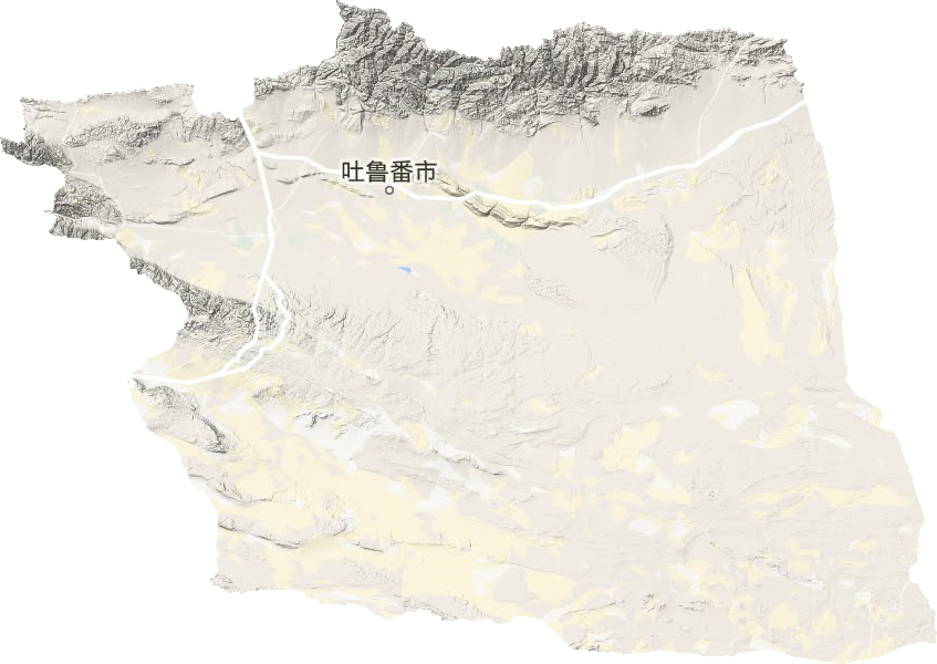 吐魯番市地形圖