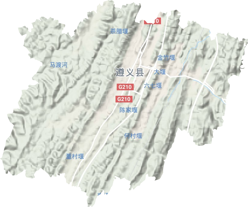 南白鎮(zhèn)地形圖