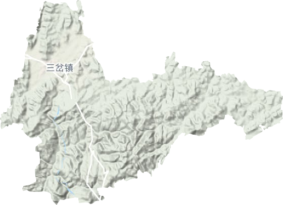 三岔鎮地形圖