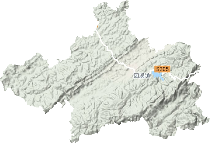 團溪鎮地形圖
