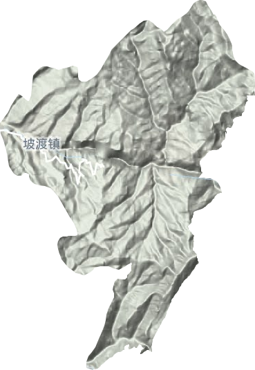 坡渡鎮地形圖