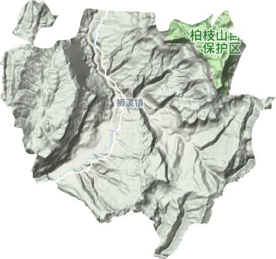 獅溪鎮地形圖