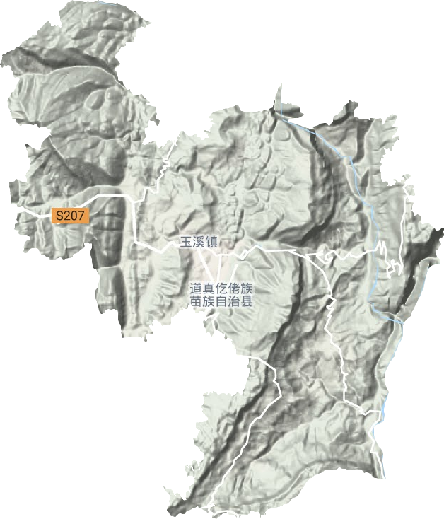 玉溪鎮(zhèn)地形圖