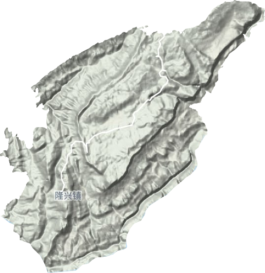 隆興鎮(zhèn)地形圖