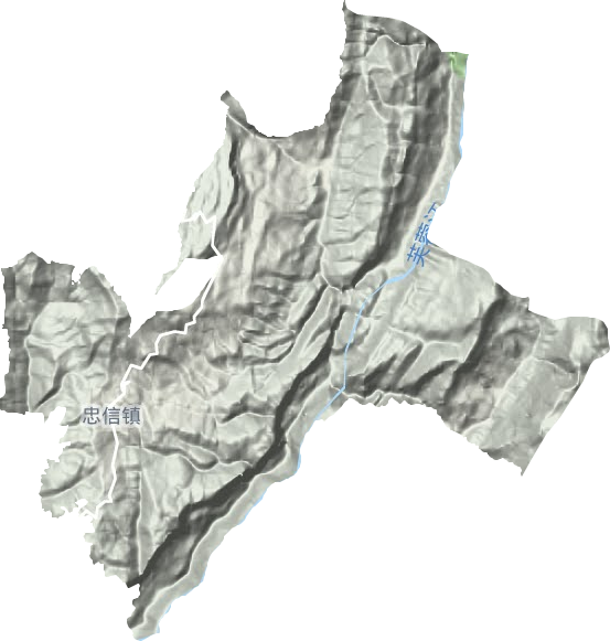忠信鎮地形圖