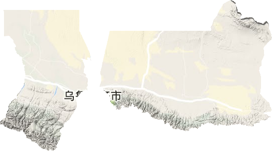 昌吉回族自治州地形圖