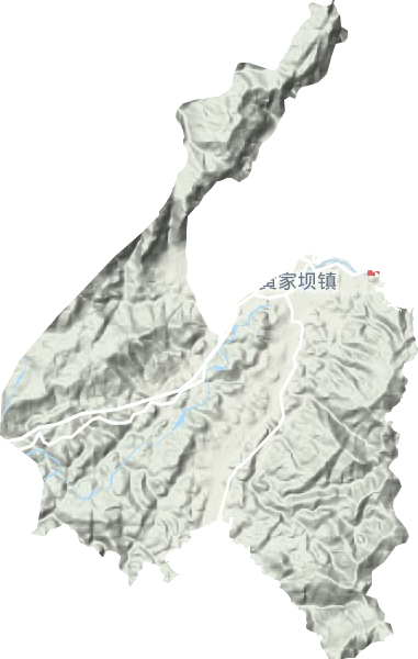 黃家壩鎮(zhèn)地形圖