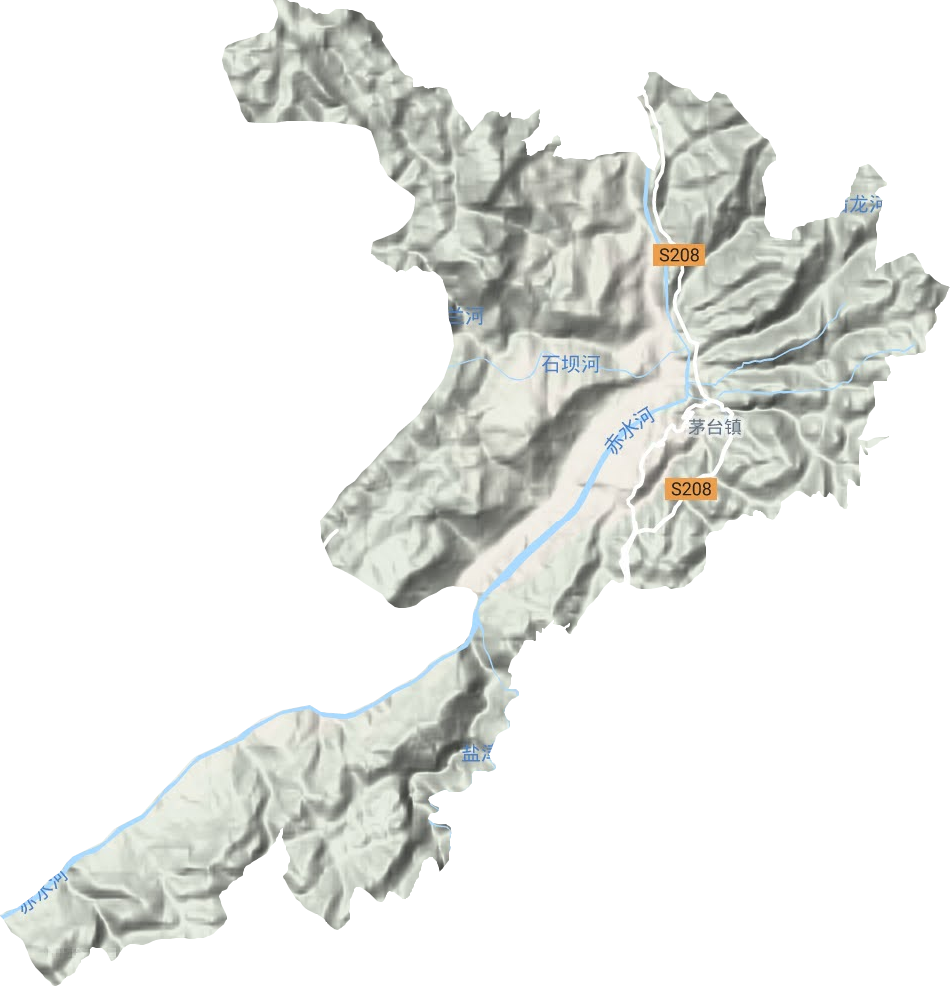 茅臺鎮地形圖