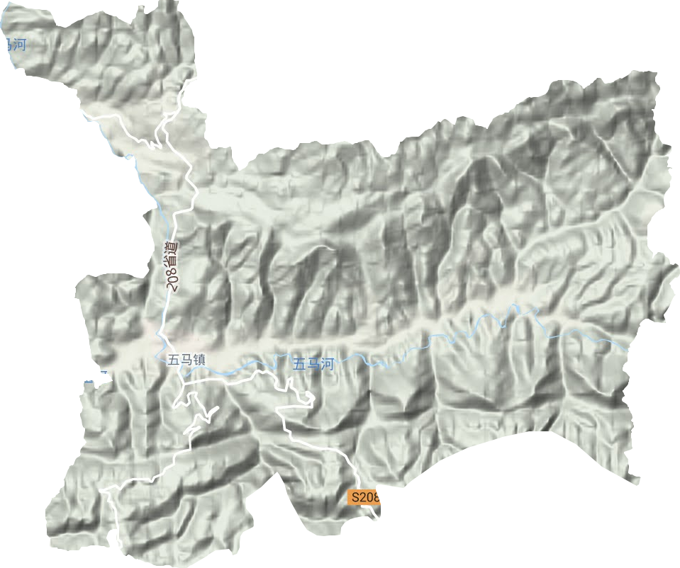 五馬鎮地形圖