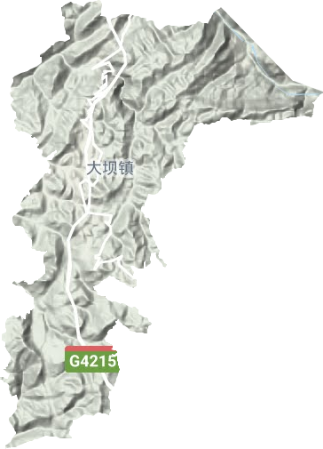 大壩鎮(zhèn)地形圖