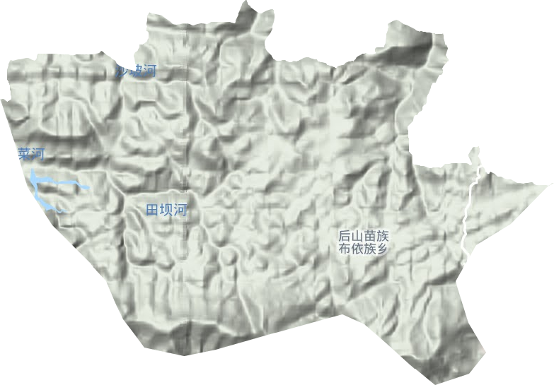 后山苗族布依族鄉地形圖