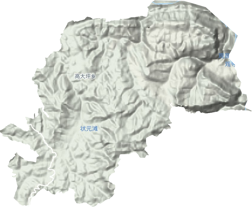 高大坪鄉(xiāng)地形圖