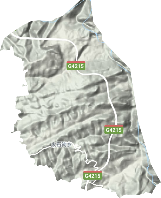 火石崗鄉(xiāng)地形圖