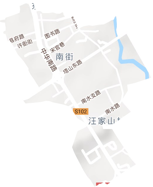 南街街道地形圖