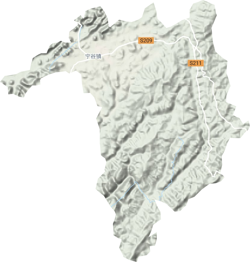 寧谷鎮(zhèn)地形圖
