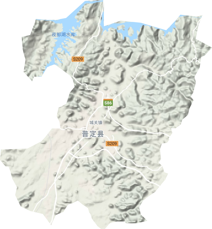 城關鎮地形圖