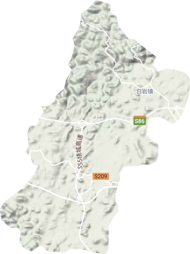 白巖鎮(zhèn)地形圖