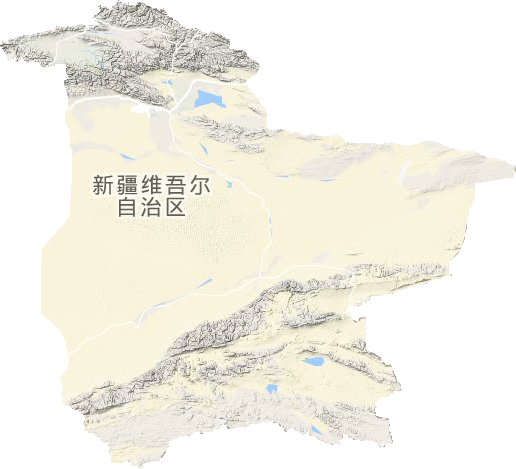 巴音郭楞蒙古自治州地形圖