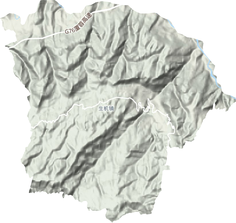 生機鎮地形圖