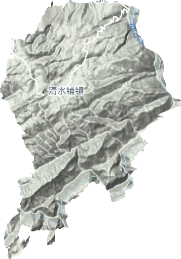 清水鋪鎮地形圖