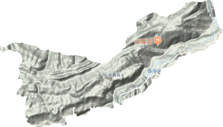 田坎鄉地形圖