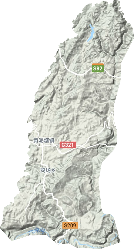 黃泥塘鎮地形圖