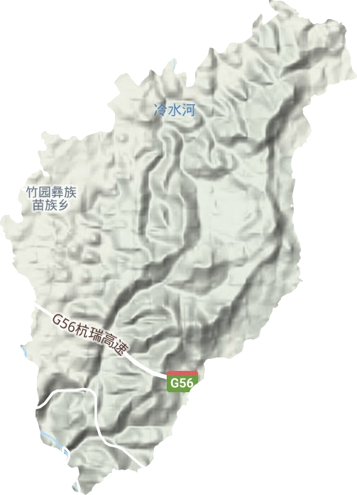 竹園鄉地形圖