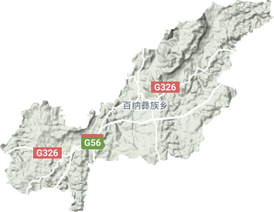 百納鄉地形圖