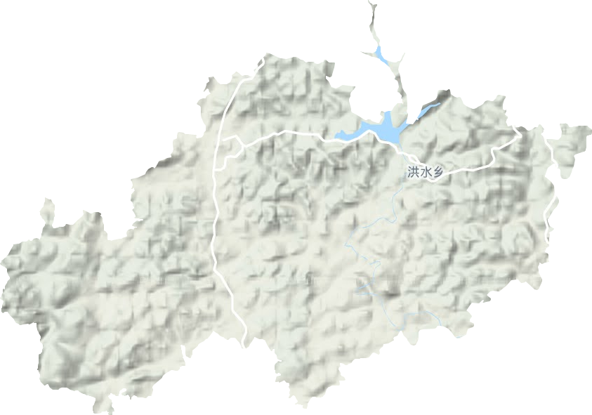 洪水鎮(zhèn)地形圖