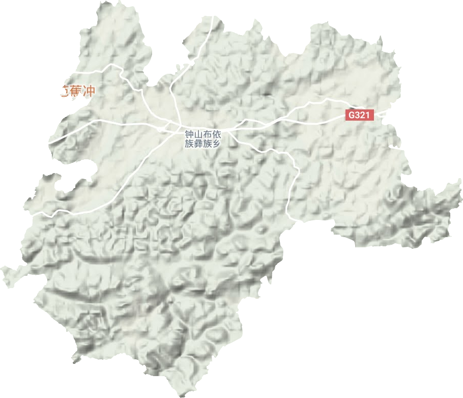 鐘山鎮地形圖