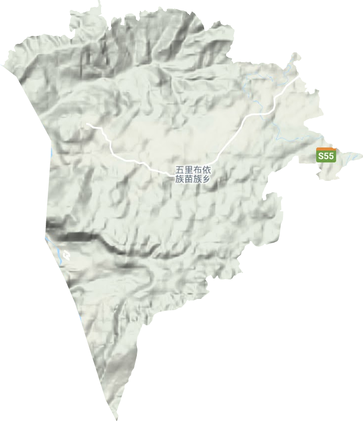 五里鄉(xiāng)地形圖