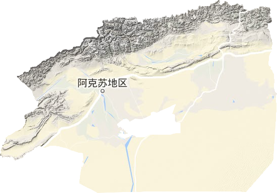 阿克蘇地區(qū)地形圖